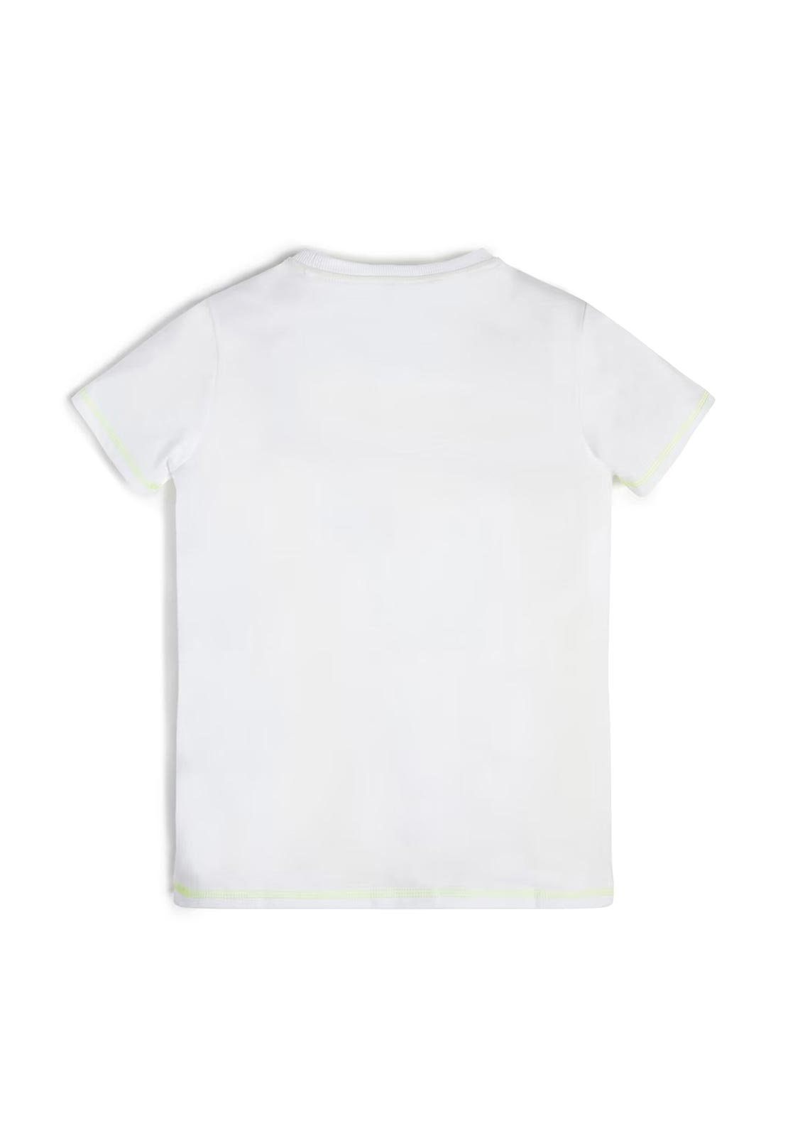 Guess Boys Triangle Logo T-Shirt, White