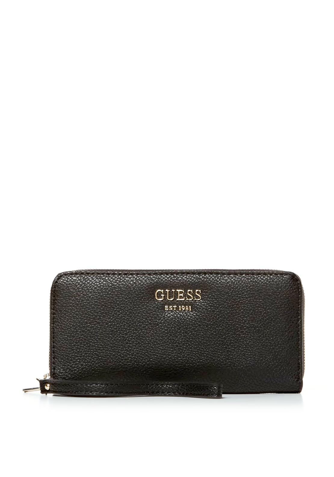 Guess Zed Large Zip Around Wristlet Wallet, Black