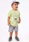 Hashtag Baby Boy Tee Short and Hat Set, Lime