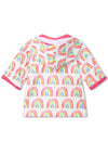 Hatley Baby Girl Rainbow Lined Raincoat, White