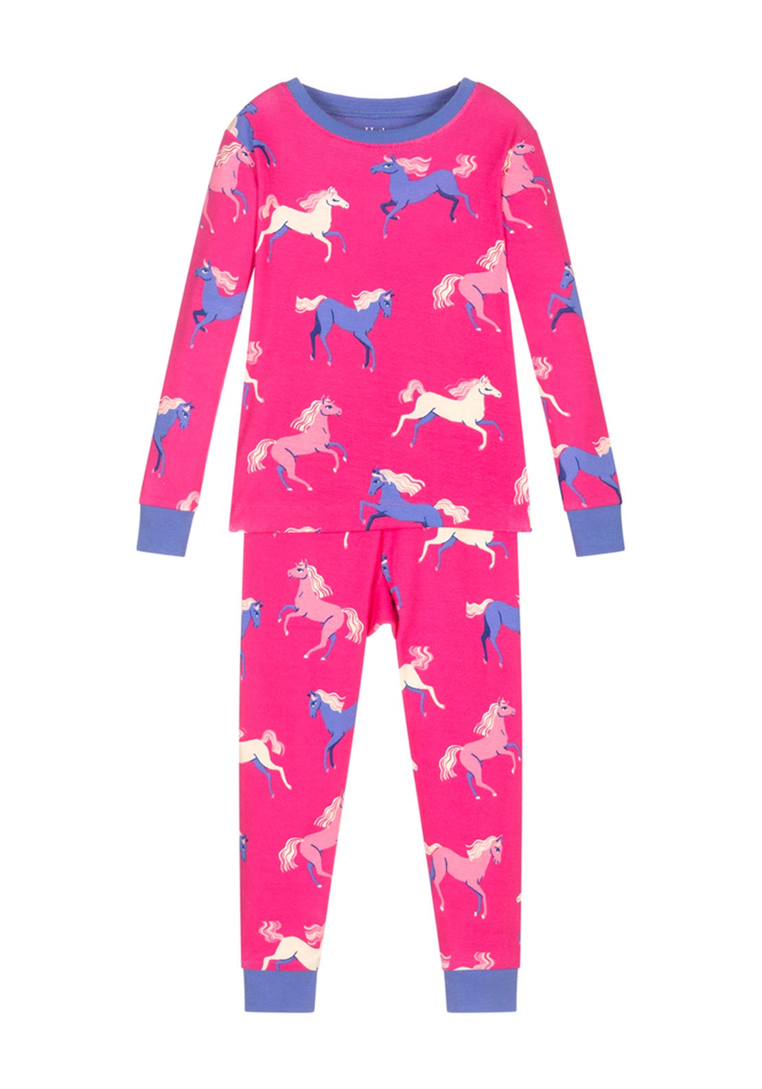 Hatley Girl Dreamland Horses Pyjama Set, Pink McElhinneys