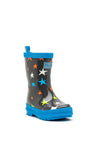 Hatley Boys Ombre Stars Shiny Rain Boots, Grey