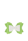 Hollihops And Flutterflies Shimmer Bow, Green and White