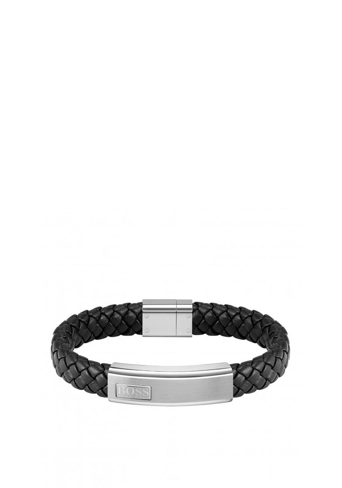 Hugo Boss Mens 1580178M Lander Braided Bracelet, Black McElhinneys