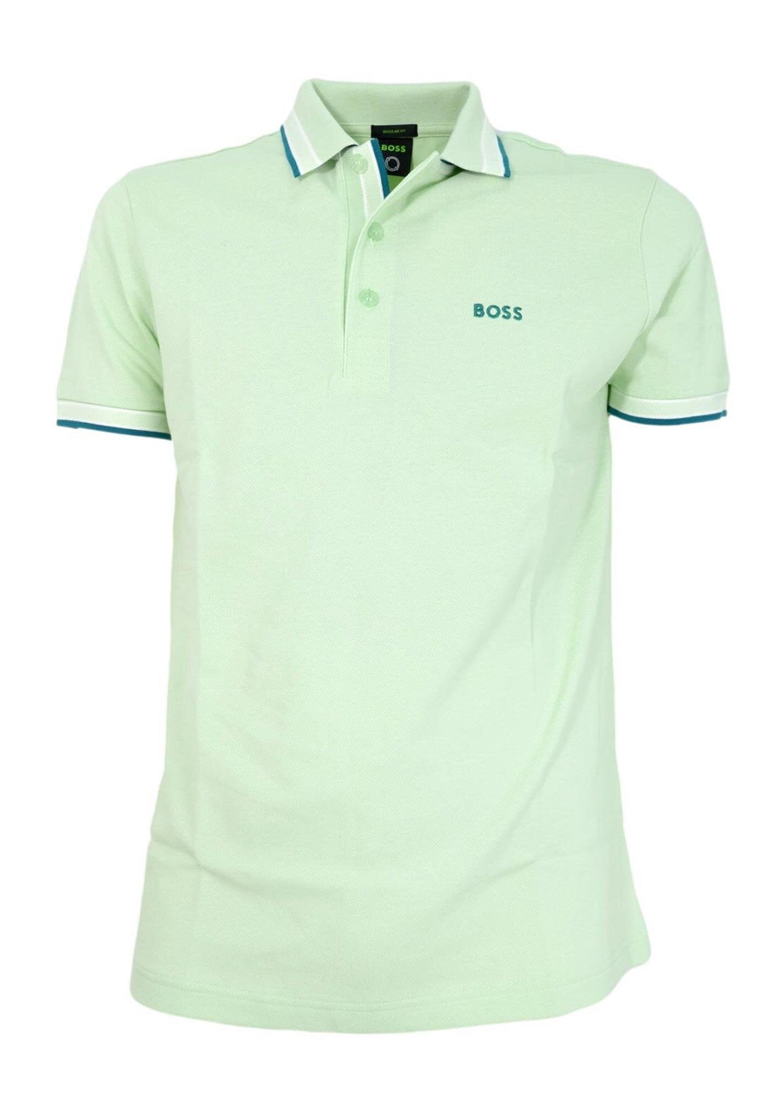 Hugo Boss Paddy Polo Shirt, Mint Green - McElhinneys