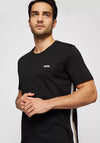 Hugo Boss Stretch-Cotton Logo Pyjama T-Shirt, Black Multi
