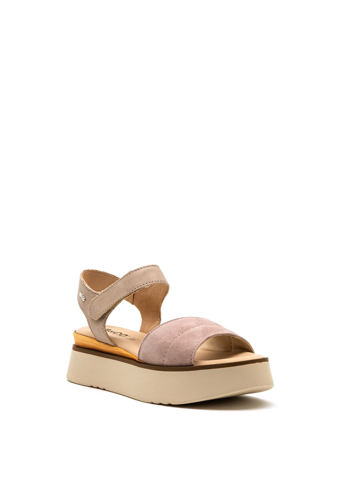 Igi & Co. Suede Leather Mix Platform Sandals, Nude