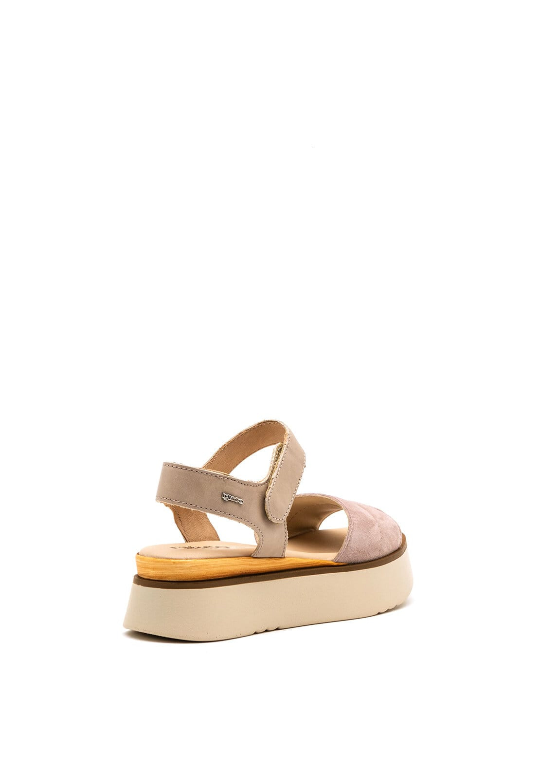 Igi & Co. Suede Leather Mix Platform Sandals, Nude