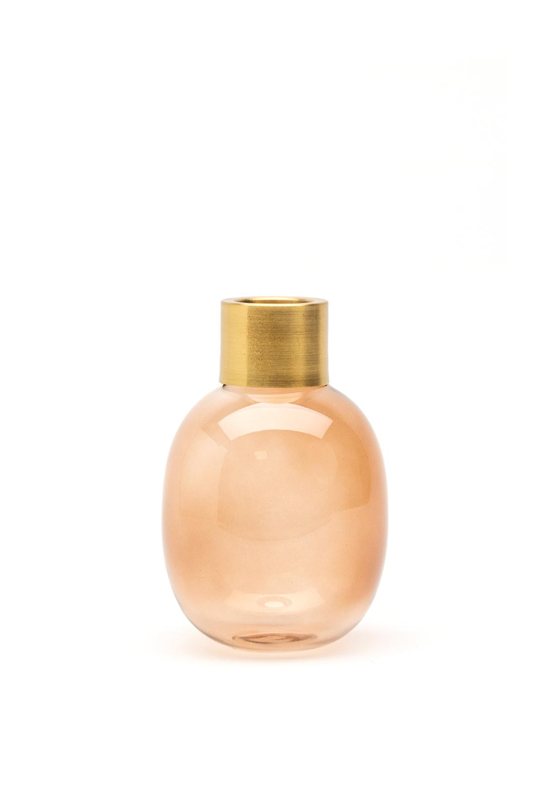 Ideal Home Range Small Glass Vase, Mocha