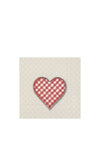 IHR Lovely Dotty Heart Napkins, Red & White