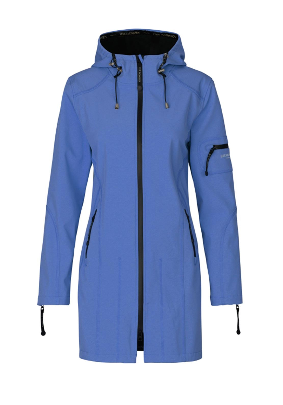 Ilse Jacobsen Rain 07 Hooded Raincoat, Azure Blue McElhinneys