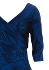 Ispirato Lace Applique Waist Midi Dress, Navy