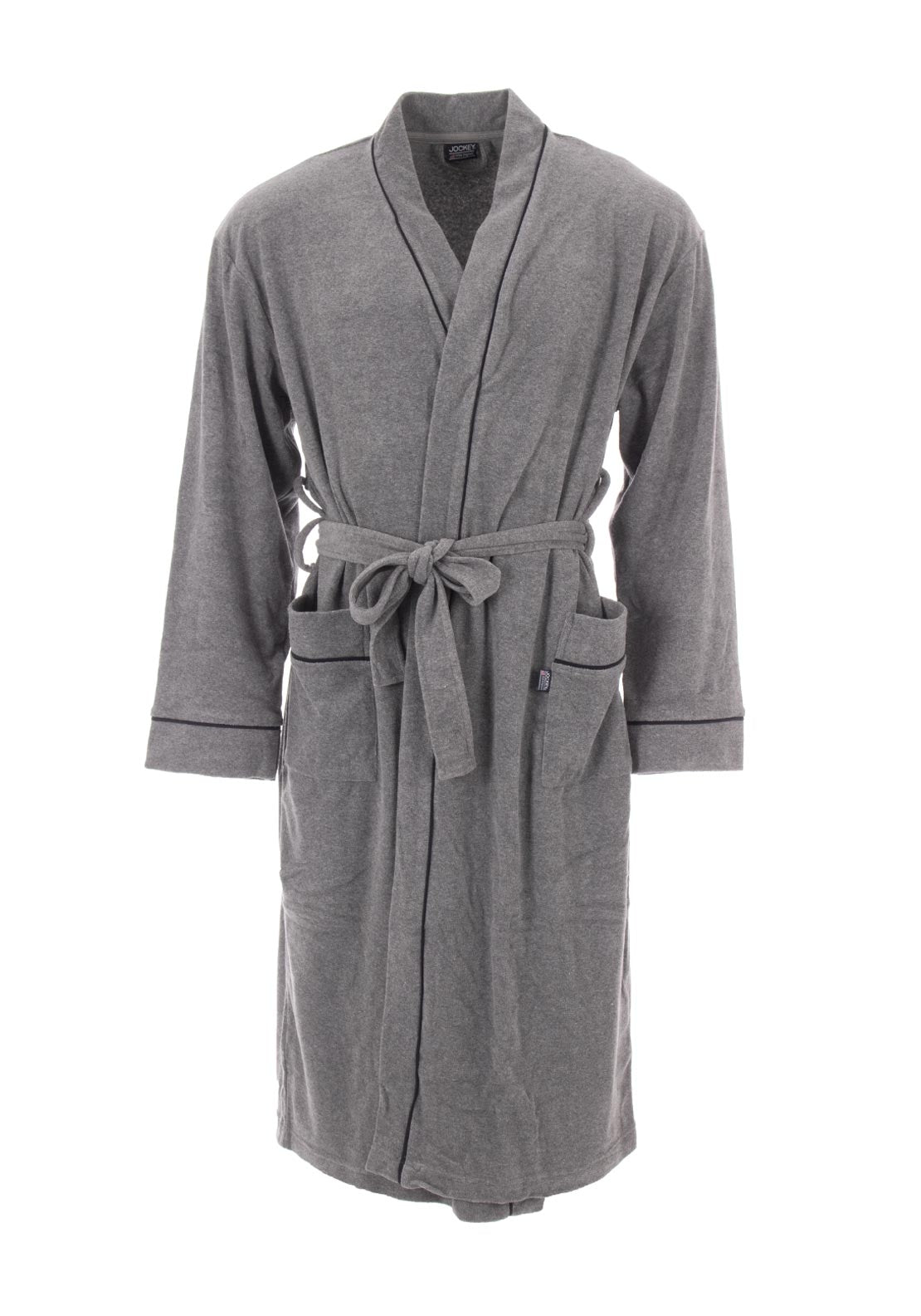 Jockey Mens Cotton Mix Bath Robe, Grey - McElhinneys