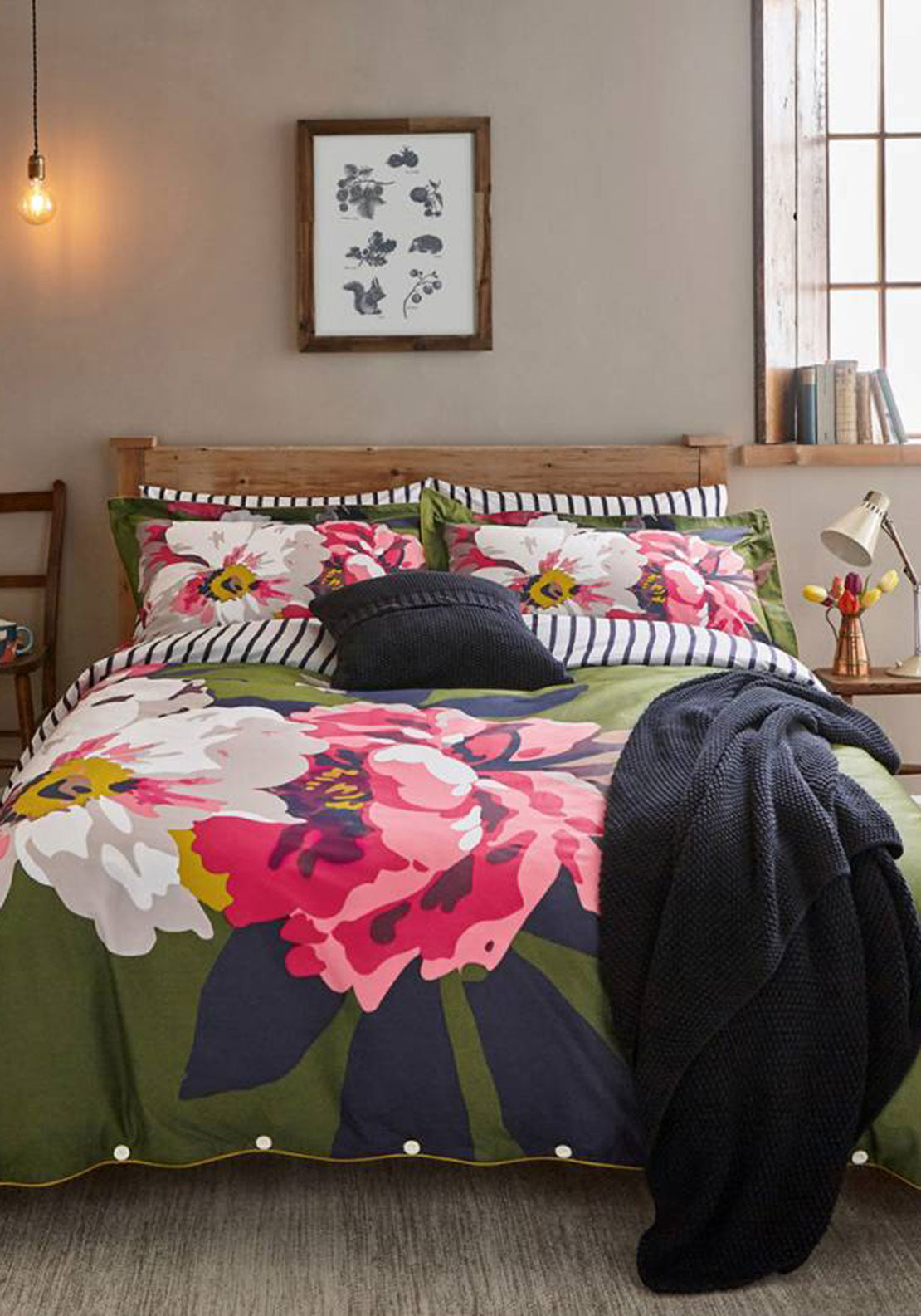 Joules Bircham Bloom Duvet Cover Set, Green McElhinneys