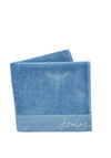 Joules Botanical Bee Semi Plain Towels, Pale Blue