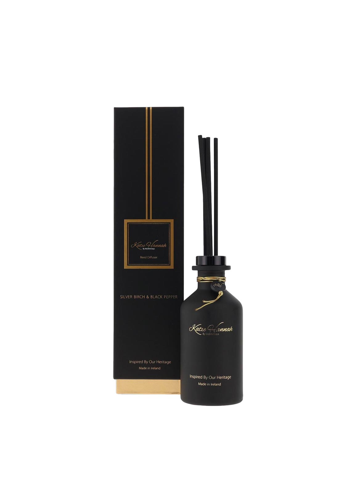 Katie Hannah by Mc Elhinneys Reed Diffuser, Silver Birch and Black Pepper