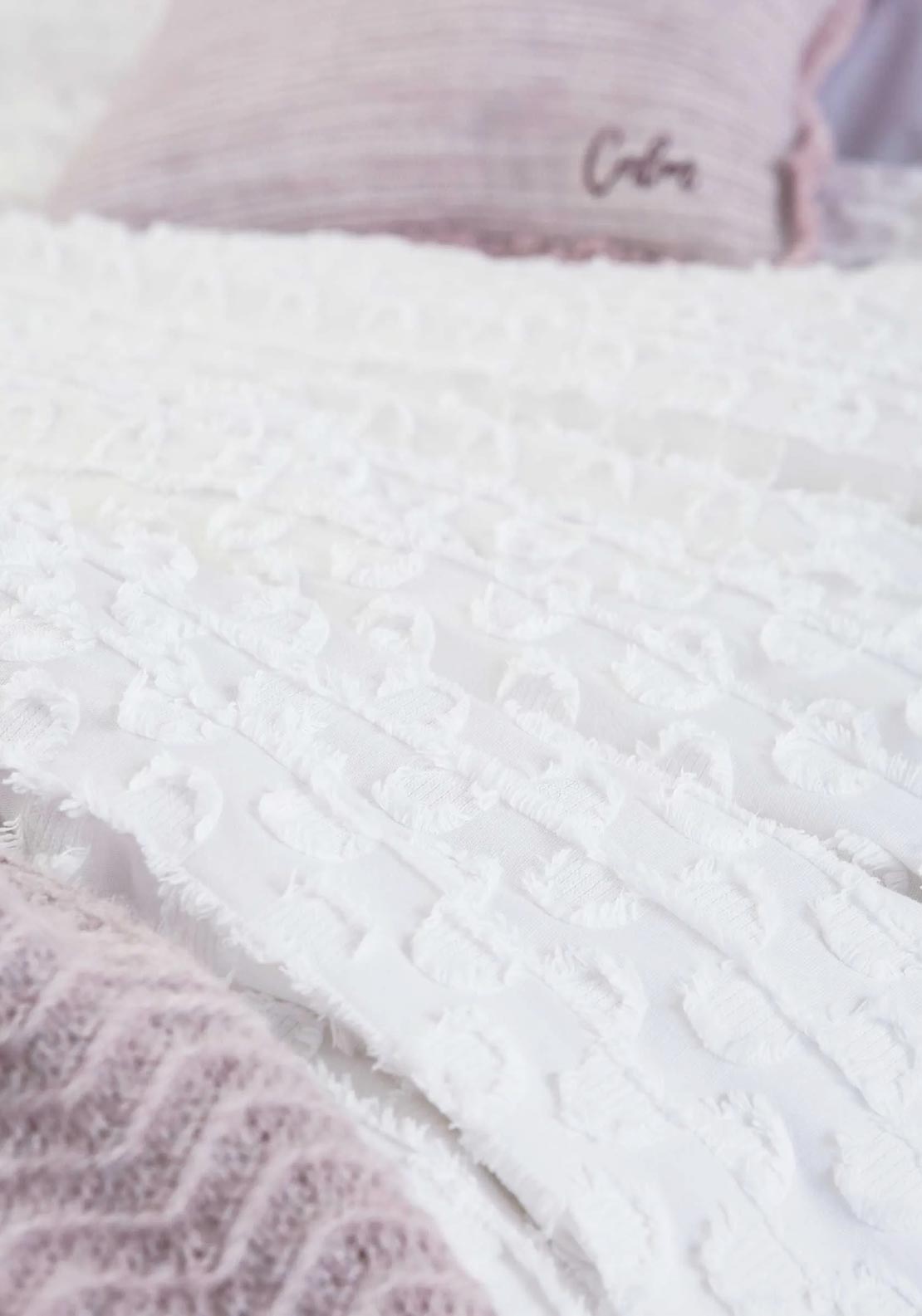 The Katie Piper Collection Calm Textured Duvet Cover Set, White