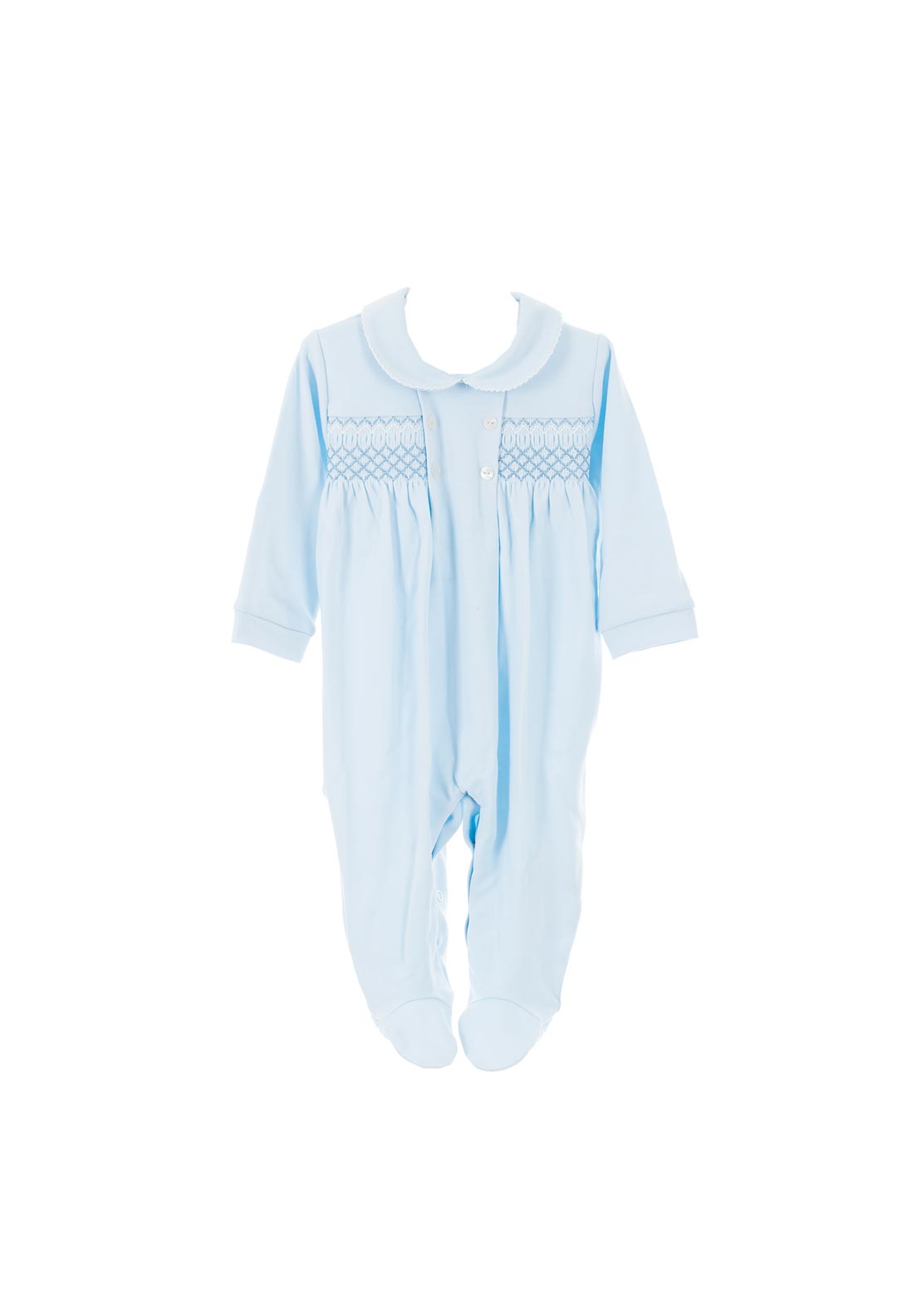 Sardon Baby Boys Collar Romper, Blue