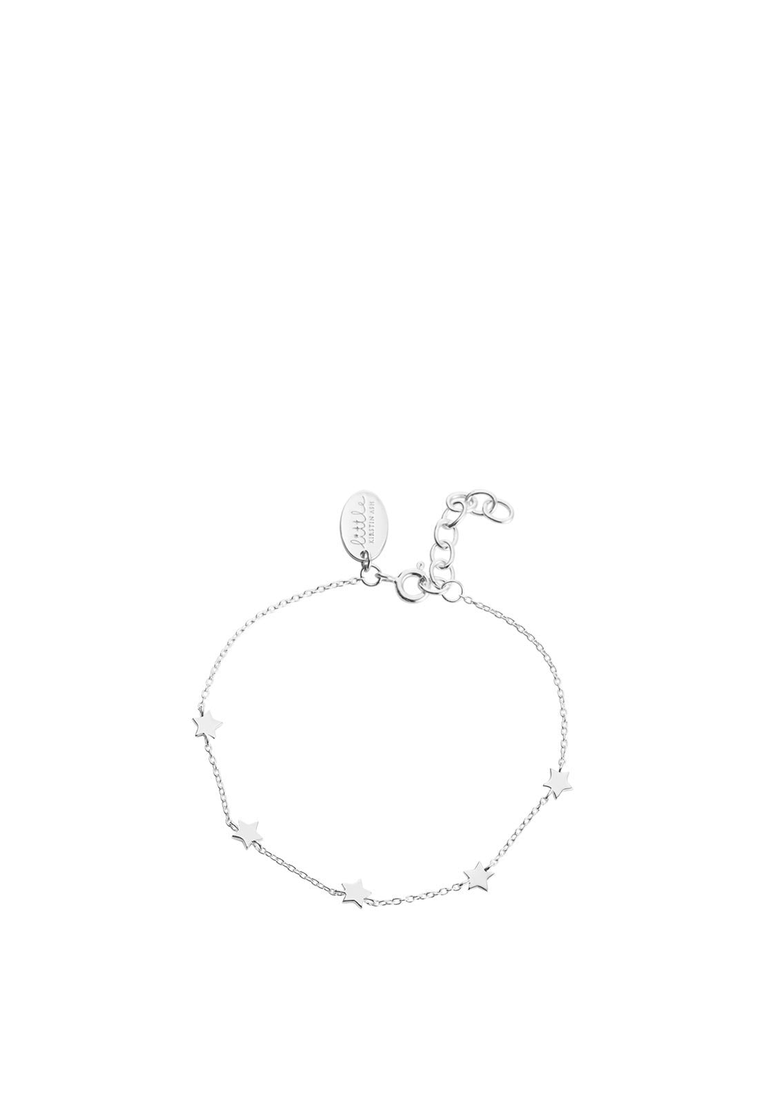 Little Kirstin Ash Silver Star Bracelet, Small-Medium
