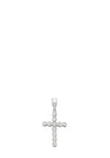 Sterling Silver Kids Diamante Holy Cross Necklace