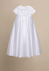 Laura D Design Silk Crochet Design Christening Gown, White