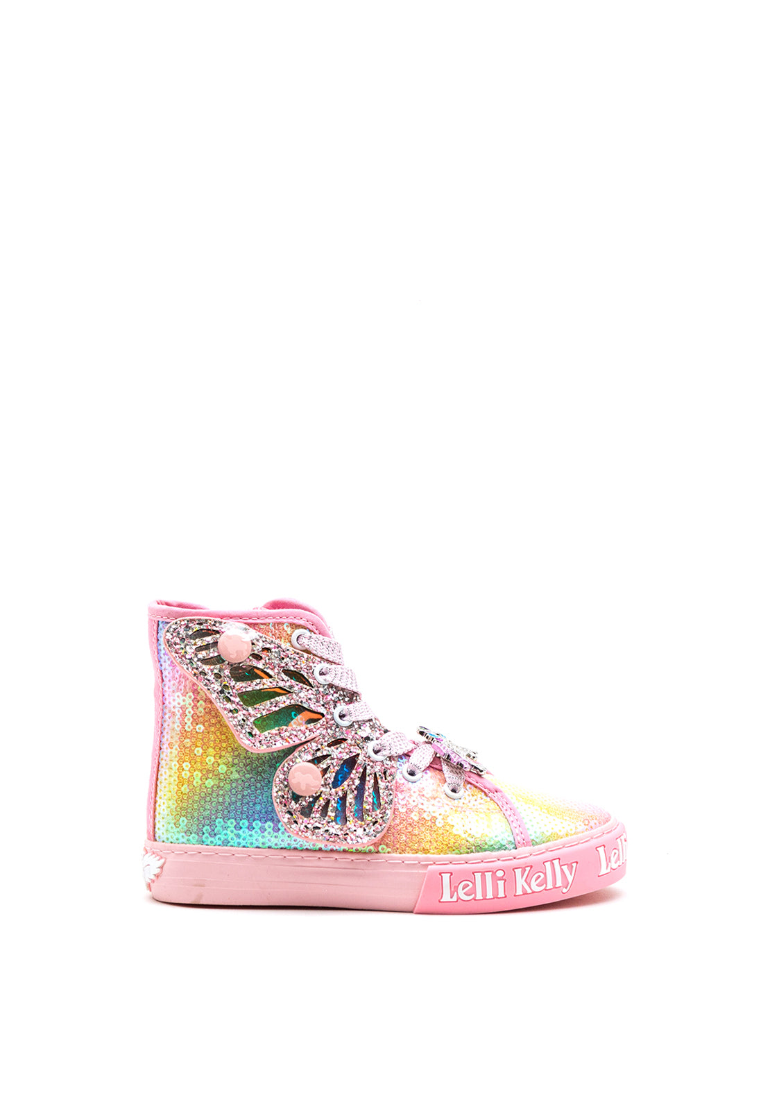 Lelli Kelly Girls Unicorn Wings High Top Trainers, Pink Multi