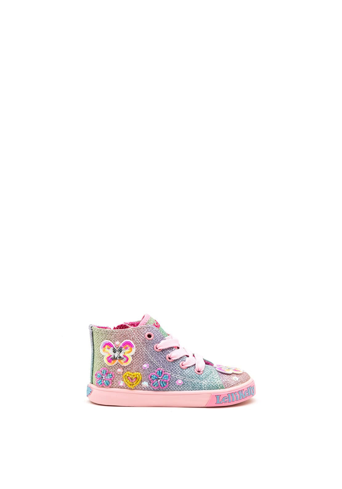 Lelli Kelly Girls Butterfly High Top Trainers, Pink Multi
