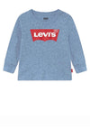 Levis Baby Boys Logo Long Sleeve Top, Blue Red
