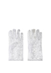 Little People Sheer Lace Communion Gloves, White