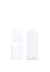 Little People Satin Bow Communion Gloves, White