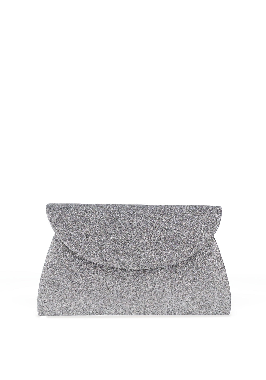 Lunar Glitter Clutch Bag, Silver Grey