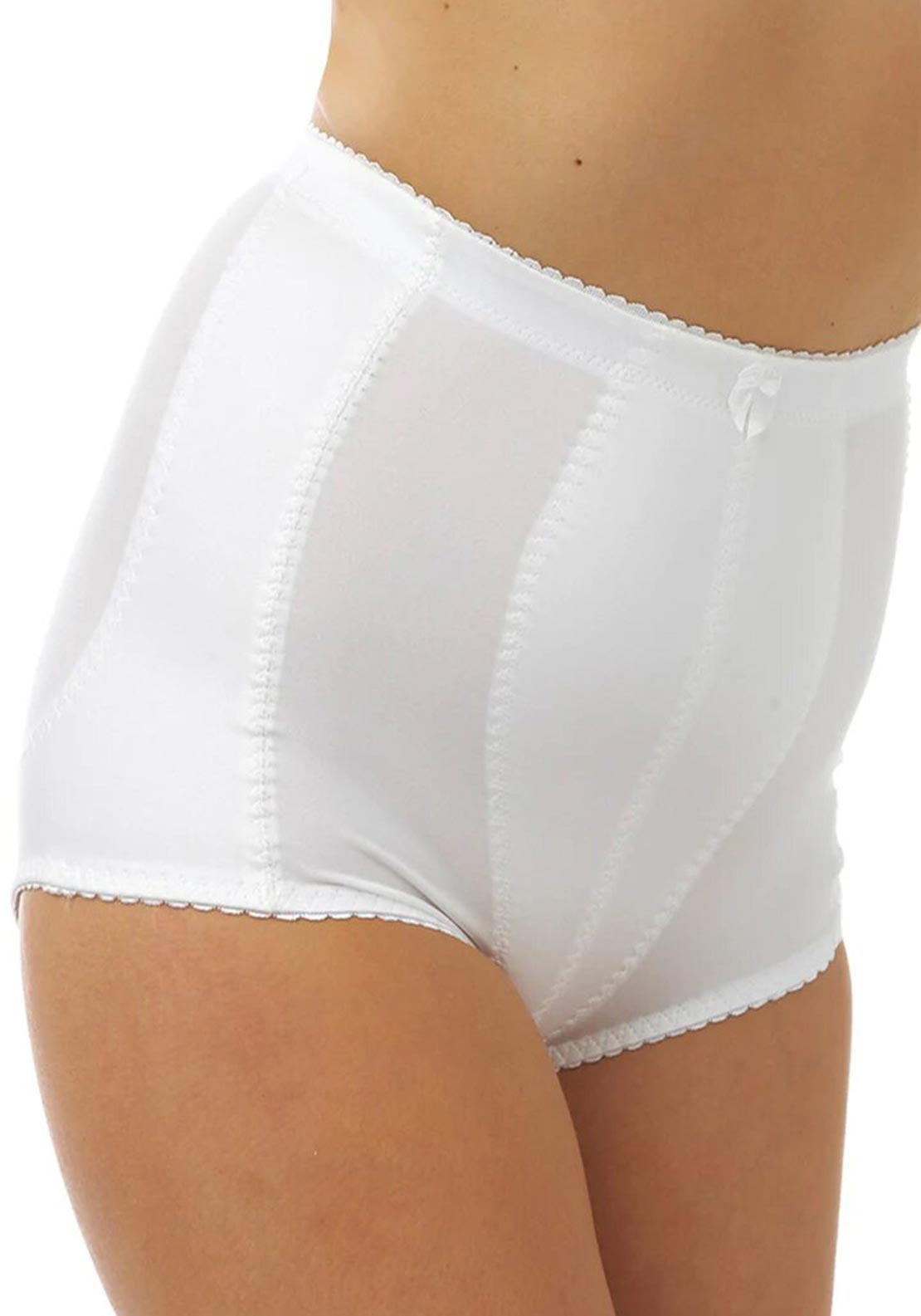Marlon Satin Smooth Shaper and Lift Control Briefs, White