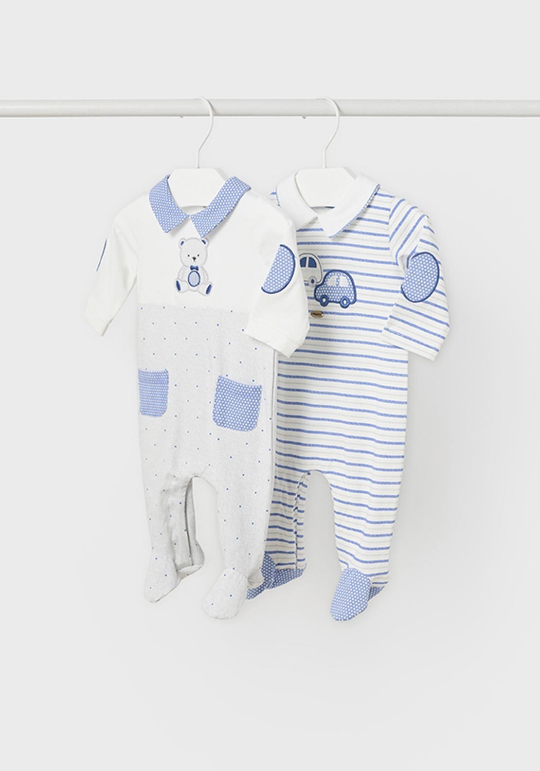 Mayoral Baby Boy Set of Two Sleepsuits, Blue McElhinneys