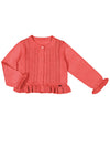 Mayoral Baby Girl Knit Cardigan, Watermelon Red