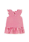 Mayoral Baby Girl Frill Hem Stripe Dress, Red