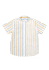 Mayoral Boy Stripe Short Sleeve Shirt, Mango
