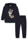 Mayoral Sequined Hooded Tracksuit, Navy