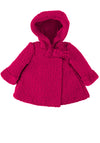 Mayoral Baby Hooded Shearling Coat, Red