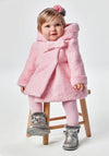 Mayoral Baby Girls Delicate Swirl Texture Coat, Rose Pink