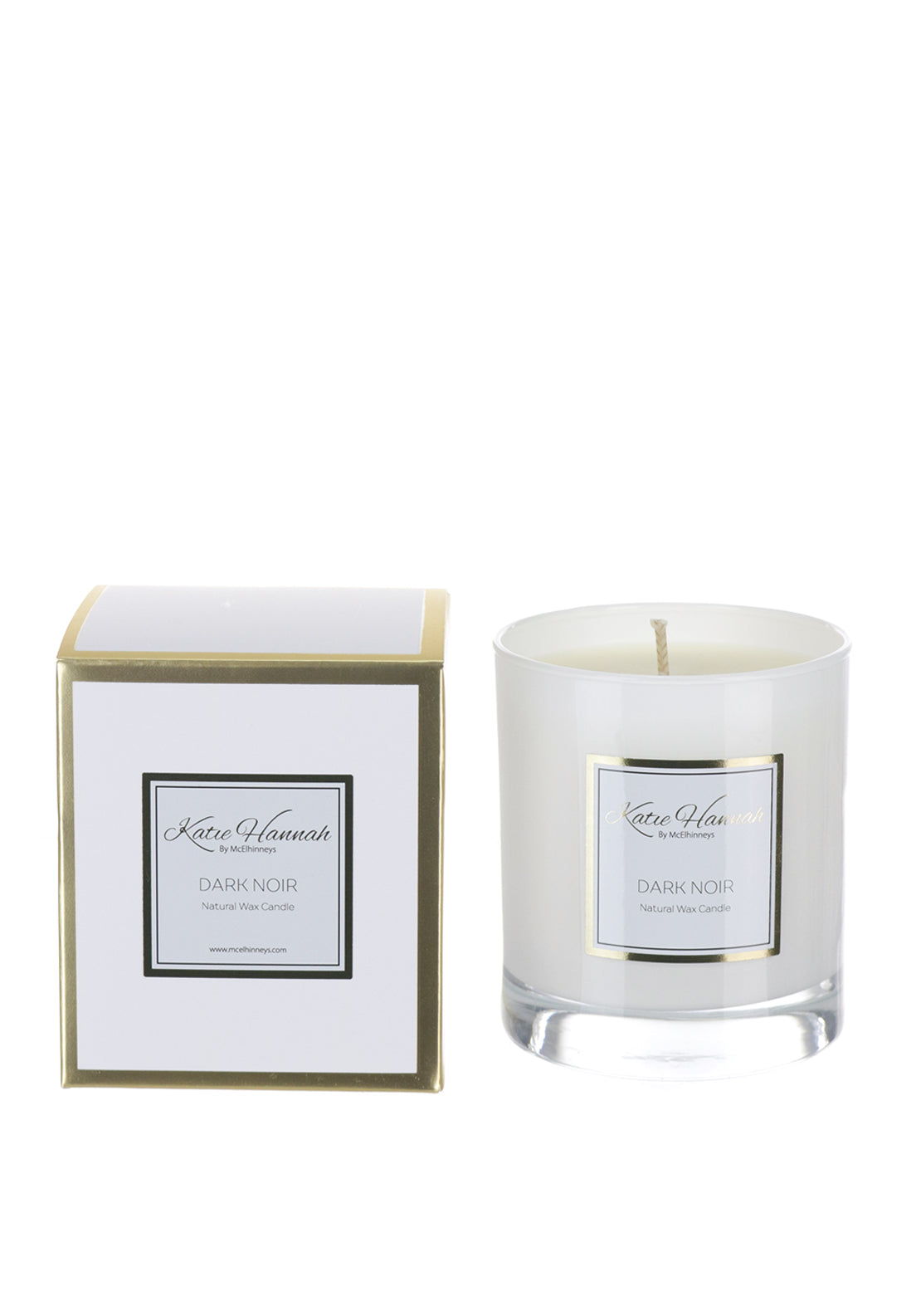 Katie Hannah By McElhinneys Dark Noir Natural Wax Candle