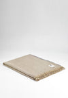 McNutt of Donegal Irish Linen Athens Throw, Natural Stone