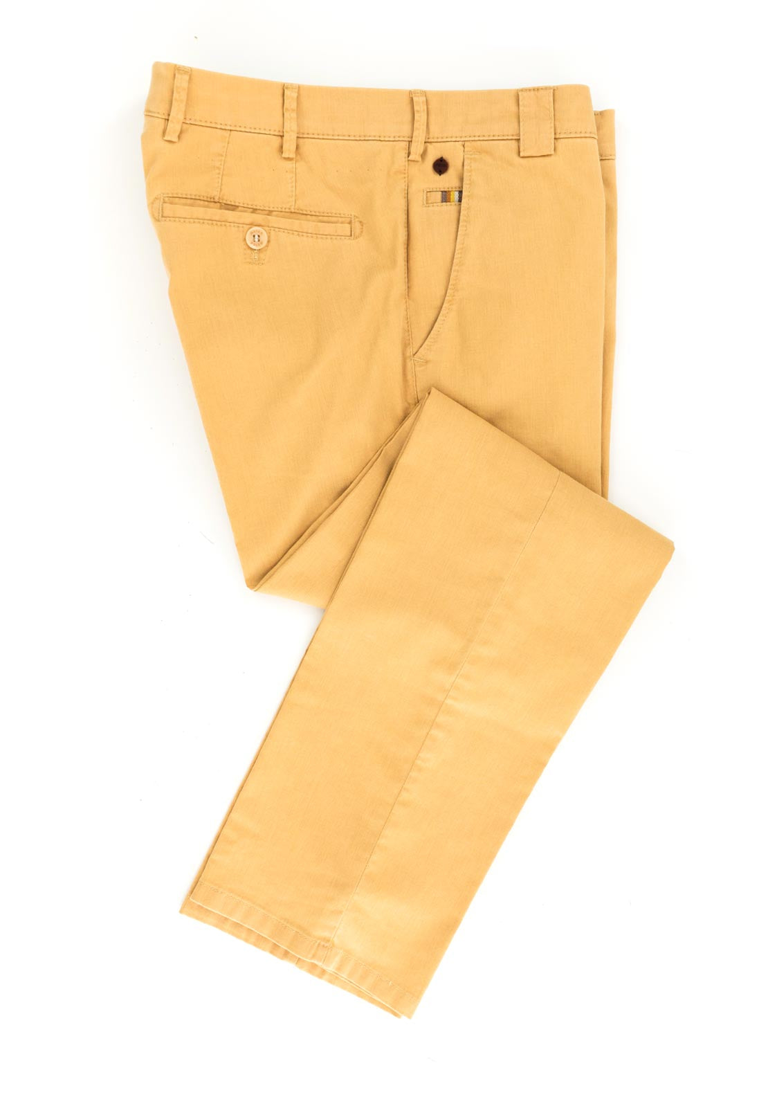 Meyer Roma Regular Fit Cotton Chinos, Yellow McElhinneys