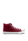 Millie & Co Canvas High Top Trainers, Wine