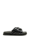 Millie & Co. Padded Strap Slider Sandals, Black