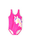 Name It Mini Girl Zella Unicorn Swimsuit, Pink Yarrow