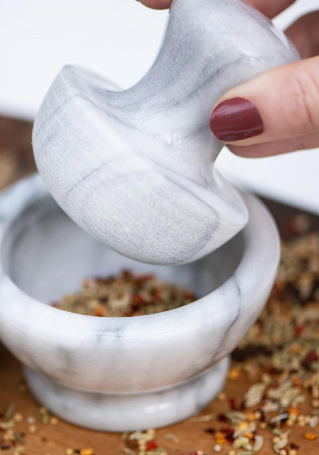 Newbridge Marble Spice Grinder Set, White