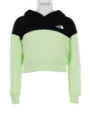 The North Face Girls Long Sleeve Crop Hoodie, Lime Green