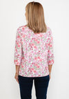 Olsen Floral Keyhole Neck T-Shirt, Blossom