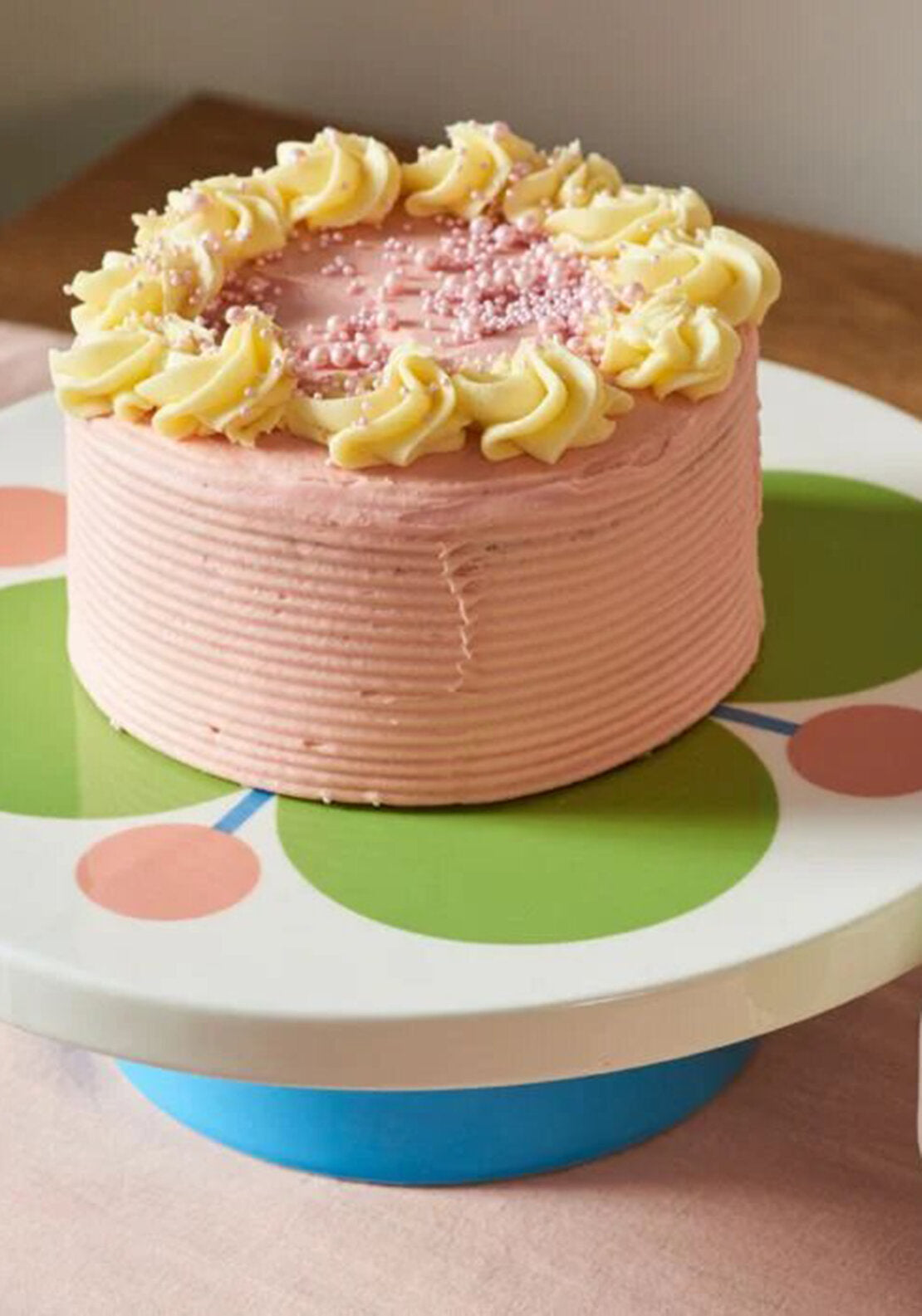 Orla Kiely Atomic Flower Cake Stand, Green Multi