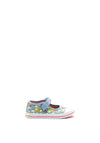 Pablosky Girls Clouds and Hot Air Balloon Canvas Shoe, Sky Blue